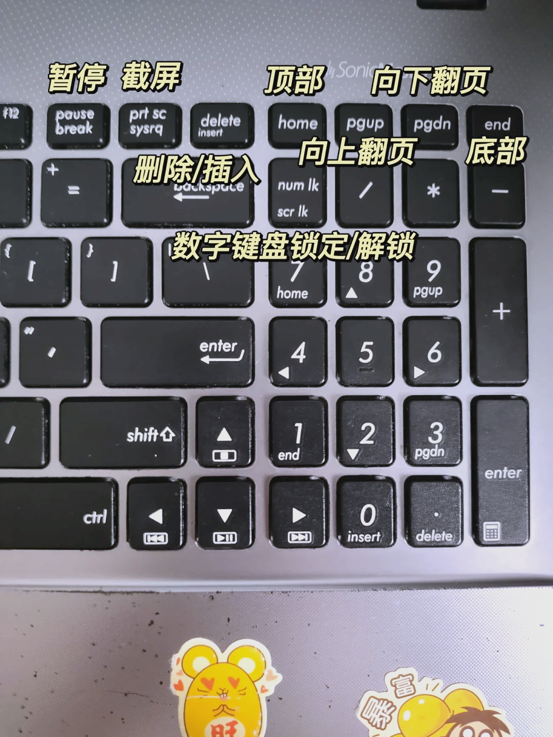 如何解锁笔记本电脑数字键