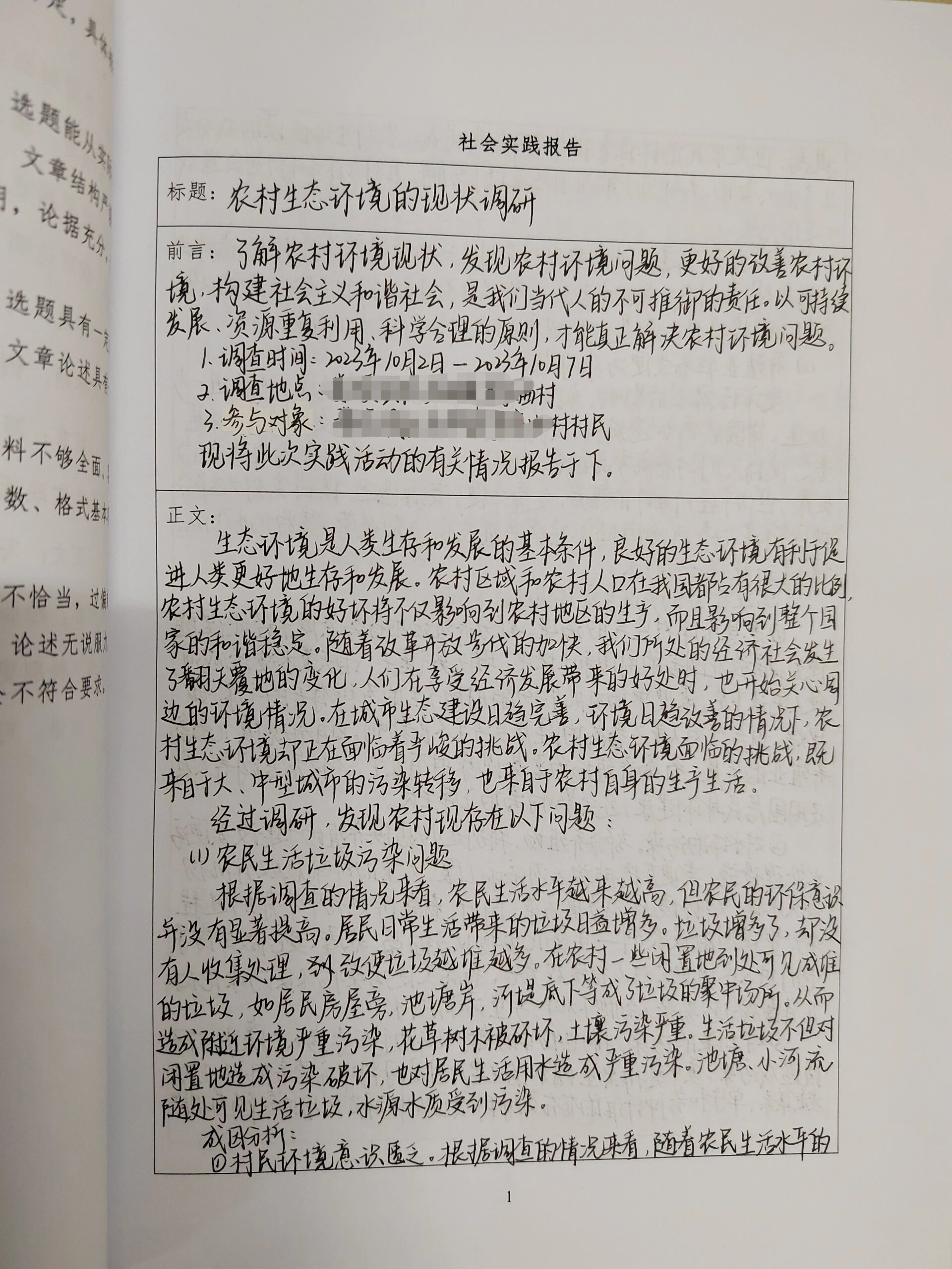 社会实践报告1000字范文