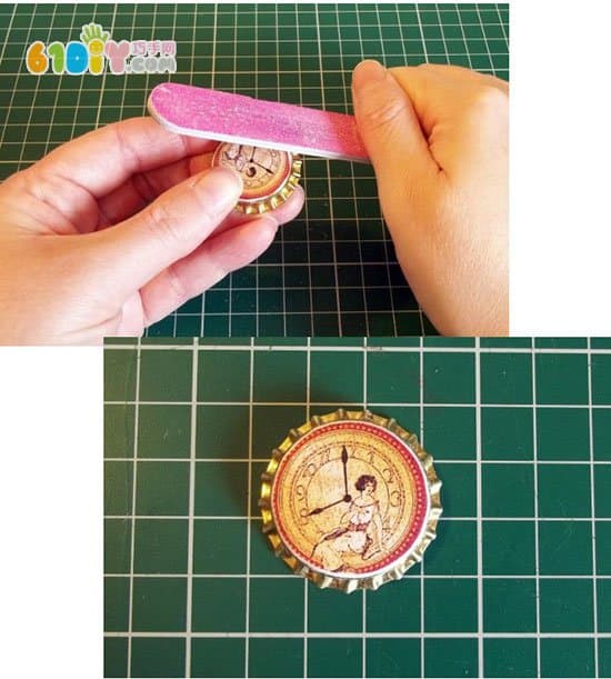 用啤酒盖幼儿园手工制作