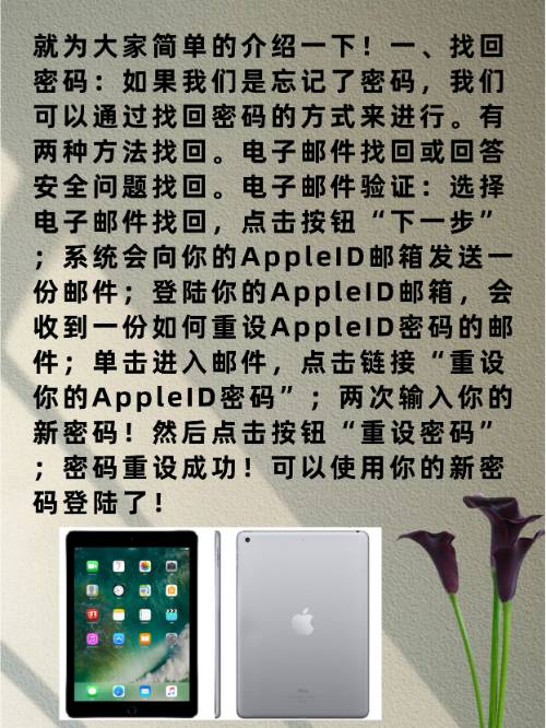 苹果ipad忘记密码的解决方法